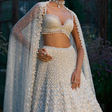 Ivory Pearl & Sequin Lehenga Set