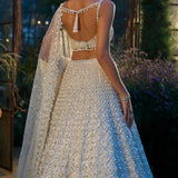 Ivory Pearl & Sequin Lehenga Set