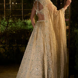 Light Gold Pearl Lehenga Set