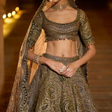Moss Green Lehenga Set