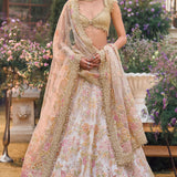 Multi-Coloured Applique Lehenga Set
