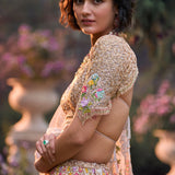 Multi-Coloured 3D Floral Lehenga Set