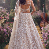 Nude Floral Lehenga Set