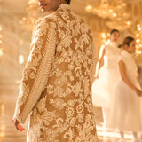 Nude Open Sherwani Set