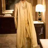 Seema Gujral Ivory Nude Sherwani Set