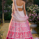 Ombré Pink Lehenga Sete