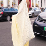 Ombre Lemon Mirror Work Saree