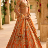 Burnt Orange Lehenga Set