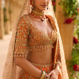 Burnt Orange Lehenga Set