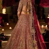 Plum & Maroon Zardosi Lehenga Set