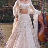 Powder Peach Dori Lehenga Set