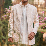 Powder Nude Bandhgala Set