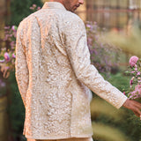 Powder Nude Bandhgala Set