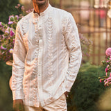 Powder Nude Bandhgala Set