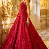 Red Three-Dimensional Gown
