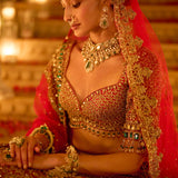 Red Zardosi Lehenga Set