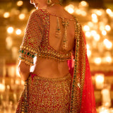 Red Zardosi Lehenga Set