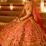 Red Zardosi Lehenga Set