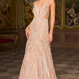 Rose Gold Pearl Gown