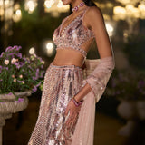 Rose Gold Fit & Flare Skirt Set