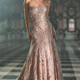 Rose Gold Mirror Work Gown