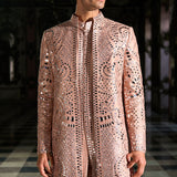 Gold Mirror Work Sherwani