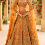 Rust Zardosi Lehenga Set