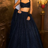 Navy Crystal Lehega Set