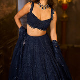 Navy Crystal Lehega Set