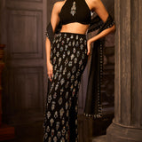 Black Crystal Skirt Set