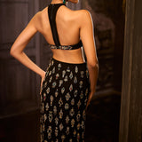 Black Crystal Skirt Set