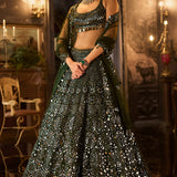 Dark Green Lehenga Set