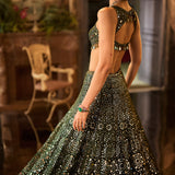 Dark Green Lehenga Set