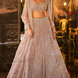 Dusty Peach Sequin Lehenga Set