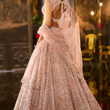 Dusty Peach Sequin Lehenga Set