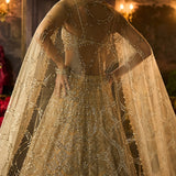 Gold Sequin & Crystal Lehenga Set