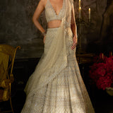 Champagne Nude Fit & Flare Skirt Set