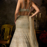 Champagne Nude Fit & Flare Skirt Set