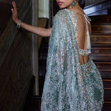 Ivory Sage Saree