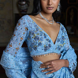 Powder Blue Saree