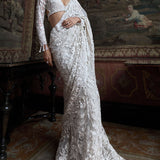 Ivory Pearl Saree