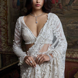 Ivory Pearl Saree