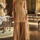 Caramel Crystal Sharara Set
