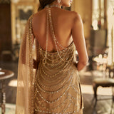 Caramel Crystal Sharara Set