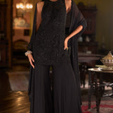Black Sharara Set