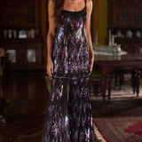 Black Multi-Coloured Sequin Sharara Set