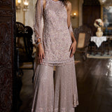 Mauve Sequin Sharara Set