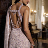 Mauve Sequin Sharara Set