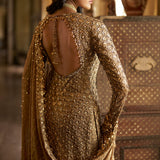 Antique Gold Sequin Sharara Set