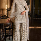 Grey Thread Work Sharara Set